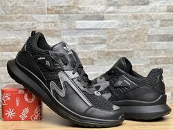 Летние кроссовки Adidas Victory Black кожа нубук сетка