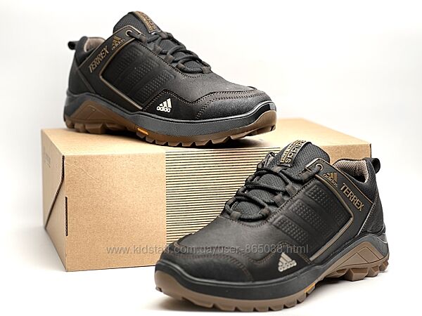 Мужские кожаные кроссовки Adidas Terrex Brown