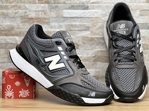 Кроссовки мужские New Balance Grey кожа-сетка