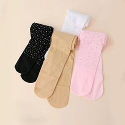 Колготы капроновыесо стразами для девочки 100-120,120-135