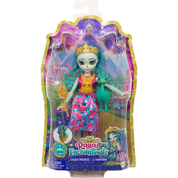 Кукла ENCHANTIMALS Королева Парадайз и  Рейнбау GYJ14 Mattel Enchantimals