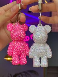 Алмазна мозаїка Брелок Ведмедик 5D в подарунковій упаковці