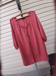 Шикарная легкая фирменная  блуза батал свободного покроя 56-58 размер