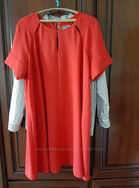 Красное платье 52-54 размер, румыния