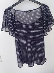 Черная Блуза в горох  Lussile, xs, s