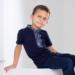 Вышиванка детская для мальчика трикотажная футболка-вышиванка 4545С