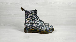 Шкіряні жіночі демісезонні черевики в квіти Dr. Martens оригінал, розмір 37