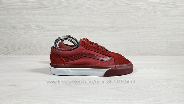 Замшеві жіночі бордові кеди Vans old skool оригінал, розмір 35