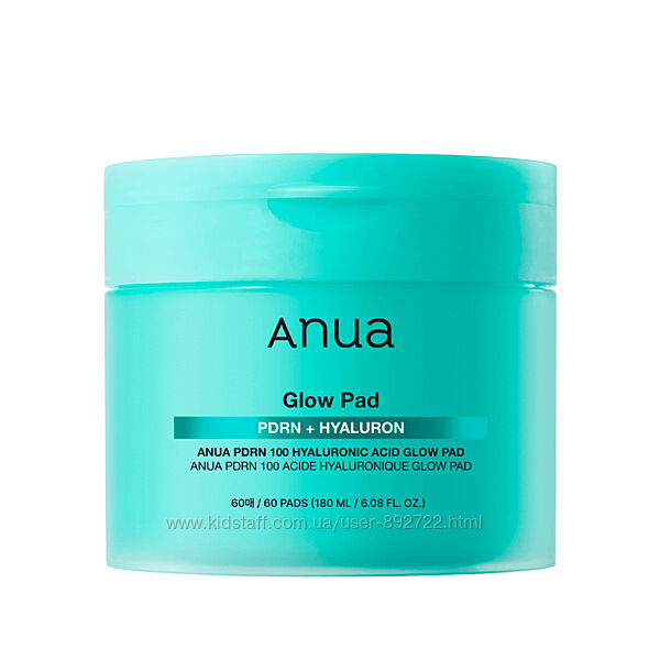 Увлажняющие пэды с ПДРН Anua PDRN 100 Hyaluronic Acid Glow Pad 60 шт