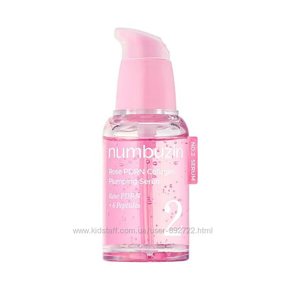 Сыворотка Numbuzin No.2 Rose PDRN Collagen Plumping Serum 30 мл