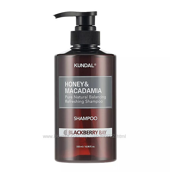 Шампунь KUNDAL Honey & Macadamia Natural Shampoo 500 мл BLACKBERRY BAY