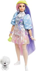 кукла азиатка Барби Экстра сияющий лук Barbie Extra Doll 2 in Shimmery Look