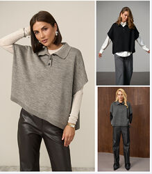 Теплі та стильні пончо