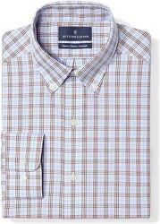 Рубашка мужская Buttoned Down Blue/Brown Plaid, 15.5 Neck 36 Sleeve. США.