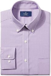 Рубашка мужская Buttoned Down Purple Gingham, 19.5 Neck 39 Sleeve США.