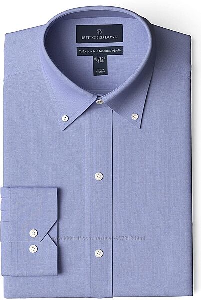 Рубашка BUTTONED DOWN Blue, 19.5 Neck 38 Sleeve Big and Tall . США.