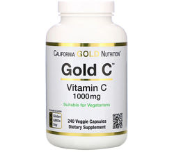 California Gold Nutrition Gold C, витамин C, 1000 мг, 240 растительных капс