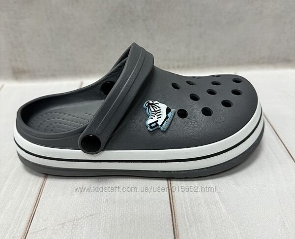 Дитячі сабо крокси crocs Luck line 30-35  сірі