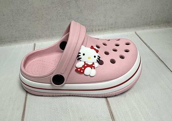 Дитячі  крокси crocs Luck line для дівчинки  24-29  рожеві
