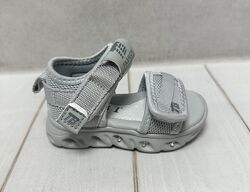 Дитячі босоніжки BBT led легенькі з підсвічуванням сірі 21-26