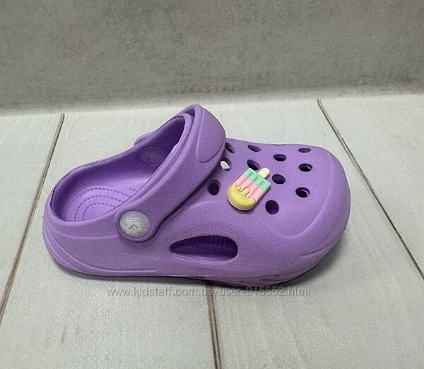 Дитячі сабо крокси  Fogo 24-31  бузкові маломіри