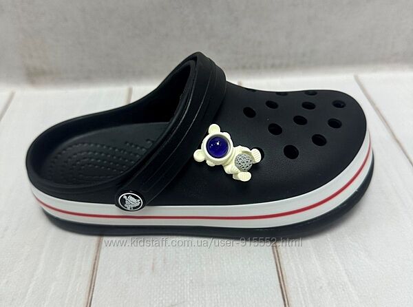 Дитячі сабо крокси crocs Luck line 30-35 чорні