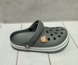Дитячі сабо крокси crocs Luck line 30-34 сірі