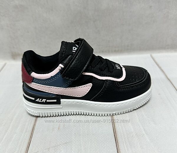 Дитячі кросівки  для дівчинки Air Force  Shadow red аїр форс  чорний 27-31