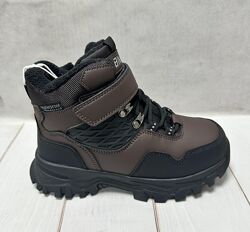 Зимові дитячі черевики Tom. m на овчині водовідштовхуючі коричневий 33-37