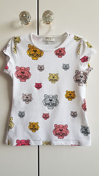 Kenzo крутая футболка с тиграми 5лет оригинал