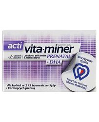  Пренатал. Вита минер. VITA-MINER PRENATAL  DHA - 30 таблеток  30 кап.