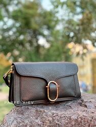 Женская сумочка Италия кожаная чёрная базовая небольшая Киев