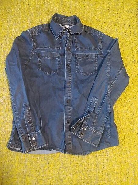 Продам сорочку для хлопчика, джинсова на кнопках