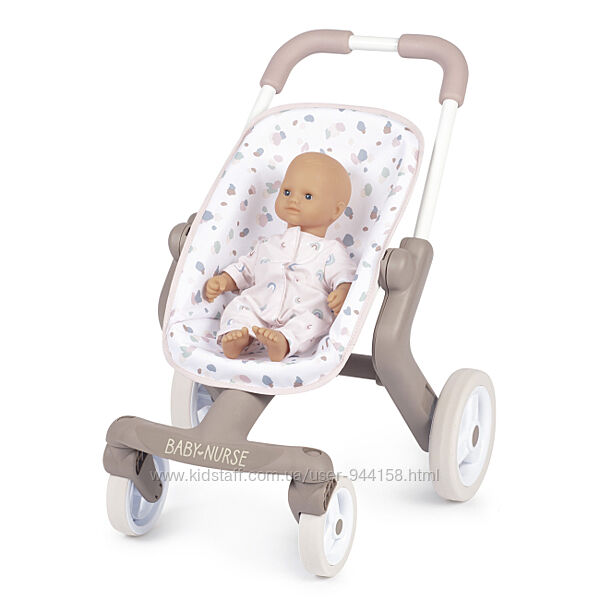 Коляска Smoby Baby Nurse Прогулянка рожева пудра 251218