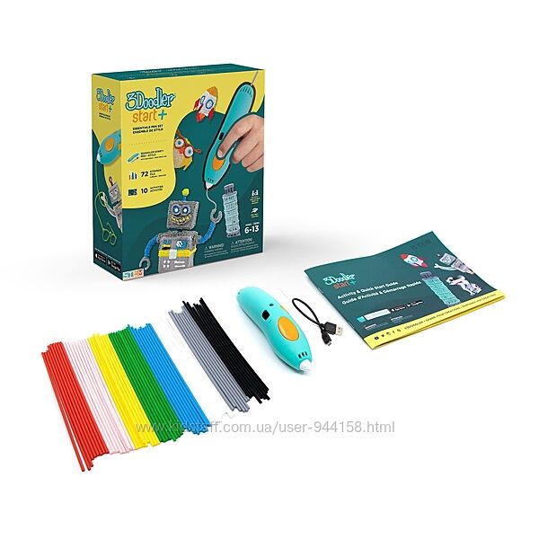 3D-ручка 3Doodler Start Plus для  творчества набор Креатив 72 стержня SPLUS