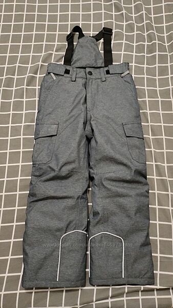 Теплі штани на підтяжках Ernstings Family розмір 10 років  сірі, нові