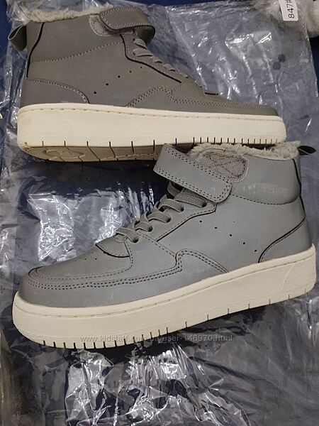 Світловідбивні зимові черевики H&M, нові, сірі  розмір 4.5 EU