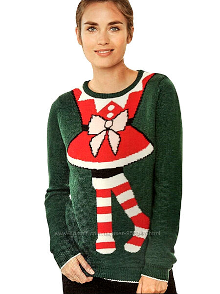 Новогодний свитер новорічний светр Эльф рождество