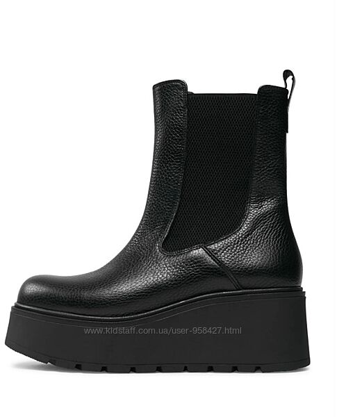 Челсі жіночі ботинки черевики ботильйони чорні натуральна шкіра r. polaski 