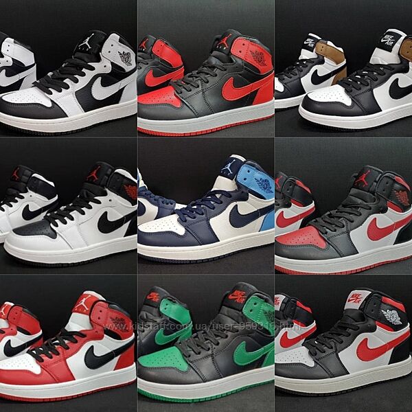 Кроссовки Nike Air Jordan, Хайтопы, топ, 41-46р.  9 цветов