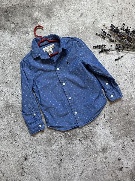 Синя сорочка на хлопчика 4-5 років