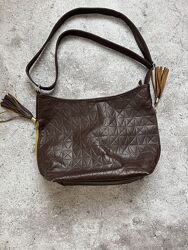 Жіноча сумка шопер кольору шоколаду