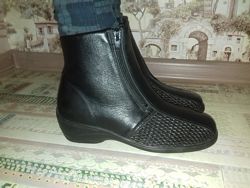 Ботинки кожаные утепленные мягкие Pediconfort 24.3 см 
