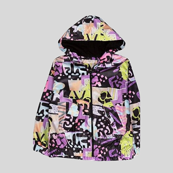 Ветровка с капюшоном на молнии для девочки на 11 лет