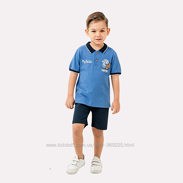 Детский летний костюм футболка-поло и шорты на мальчика 3 и 5 лет