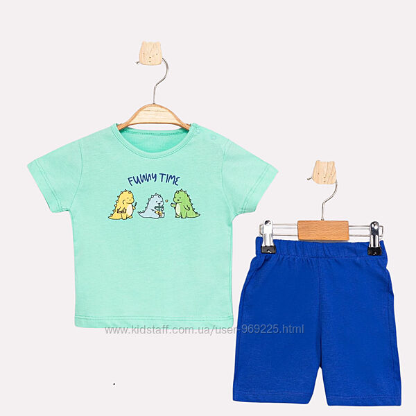 Детский летний костюм на мальчика футболка и шорты 6 месяцев-1,5 года