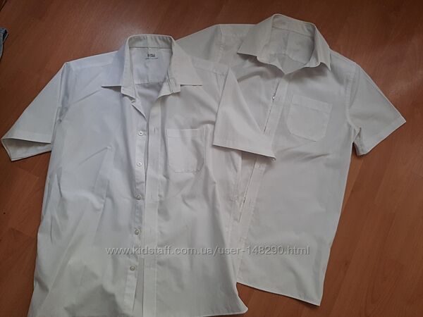 Белые рубашки Marks&Spencer, F&F, 164 см