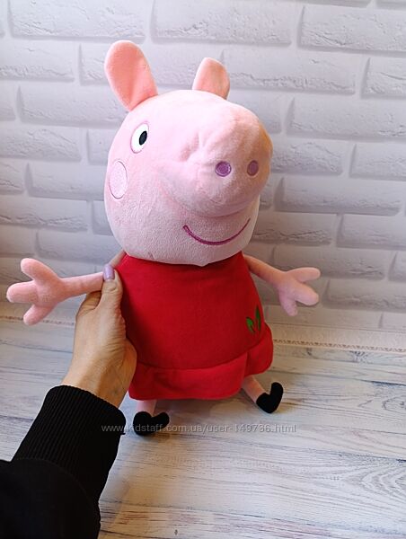 М&acuteяка іграшка Свинка Пеппа. Оригінал велика 35 см 