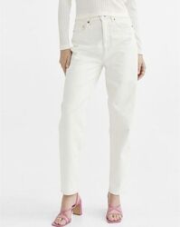 Джинси H&M loose mom jeans белые молочные, р-р XS-34 европ. , 42 наш