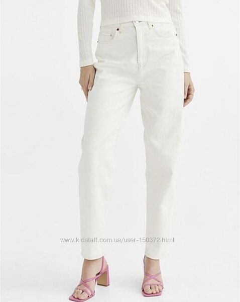 Джинси H&M loose mom jeans белые молочные, р-р XS-34 европ. , 42 наш